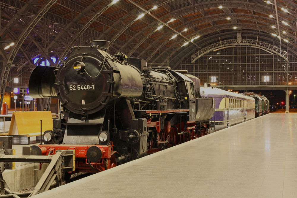 Am Museumsgleis am Leipziger Hauptbahnhof