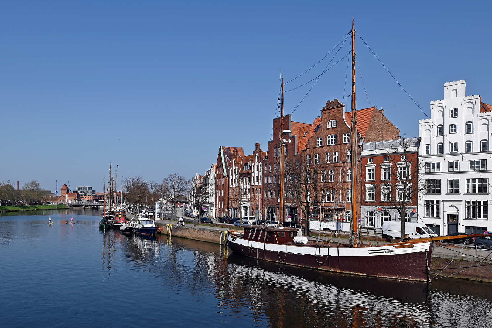 Am Museumshafen an der Untertrave in Lübeck