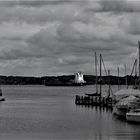 Am NOK - Blick hinaus auf die Kieler Förde 