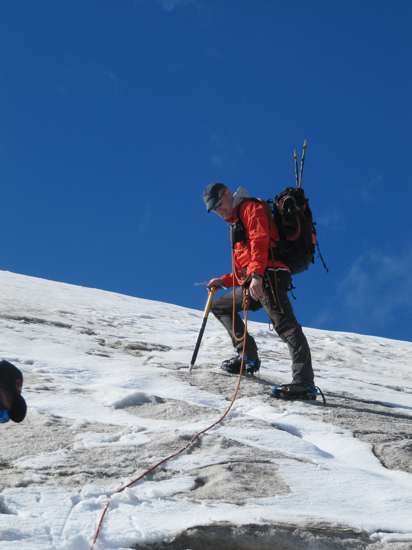 Am oberen Guslar Joch 3361m, auf dem Weg zum Brandenburger Haus