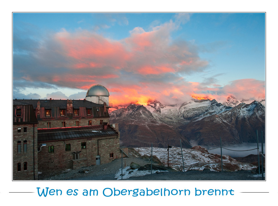 Am Obergabelhorn brennt es