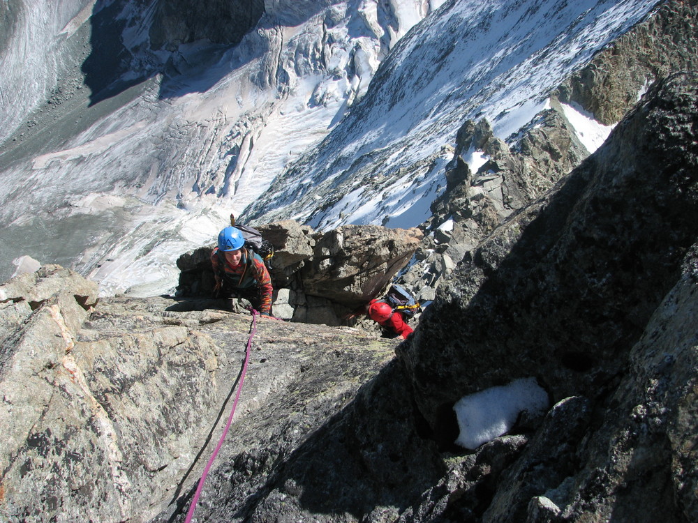 am Ostgrat des Mont Blanc de Cheilon