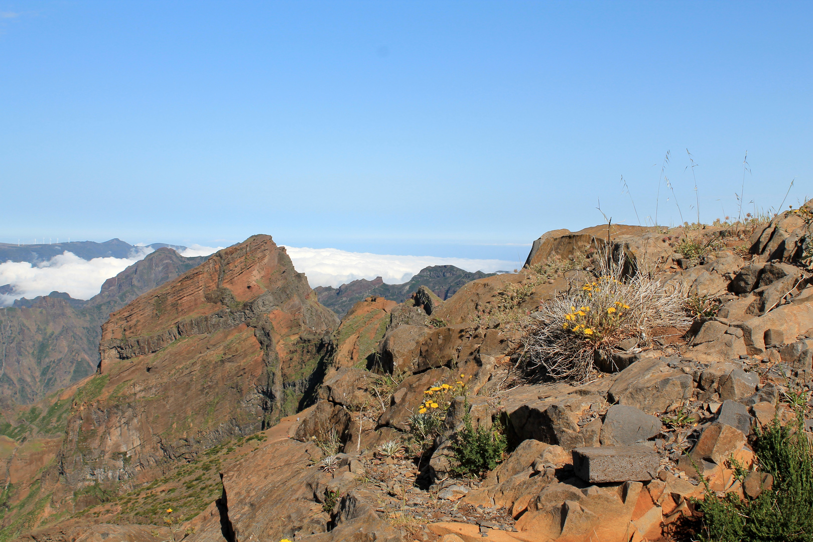 Am Pico de Arieiro (1810m Madeira)