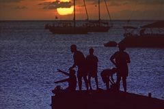 am Pier in Deshaies, Guadeloupe