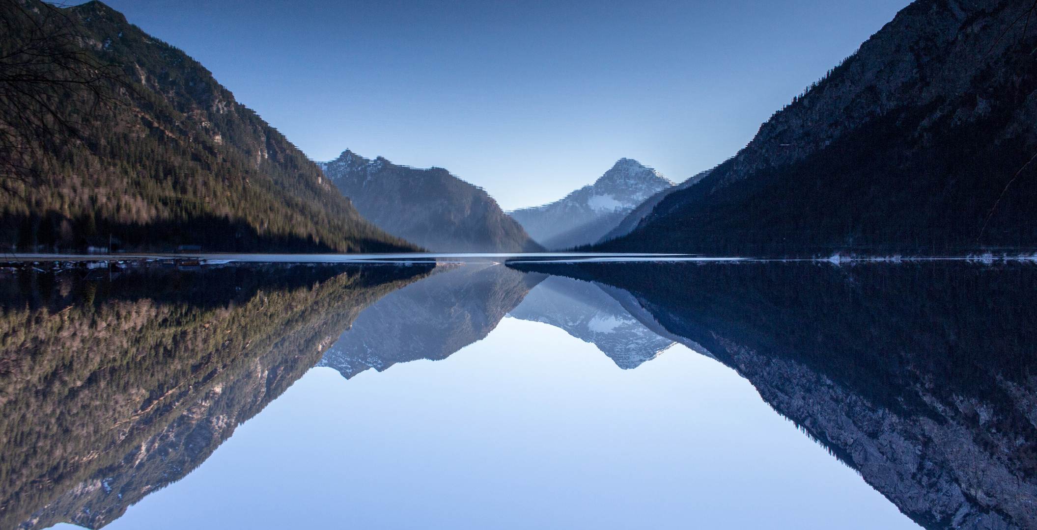 Am Plansee - verkehrte Welt