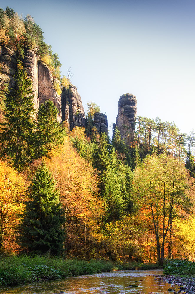 Am Polenztalwächter liegt der Herbst in den letzten Zügen