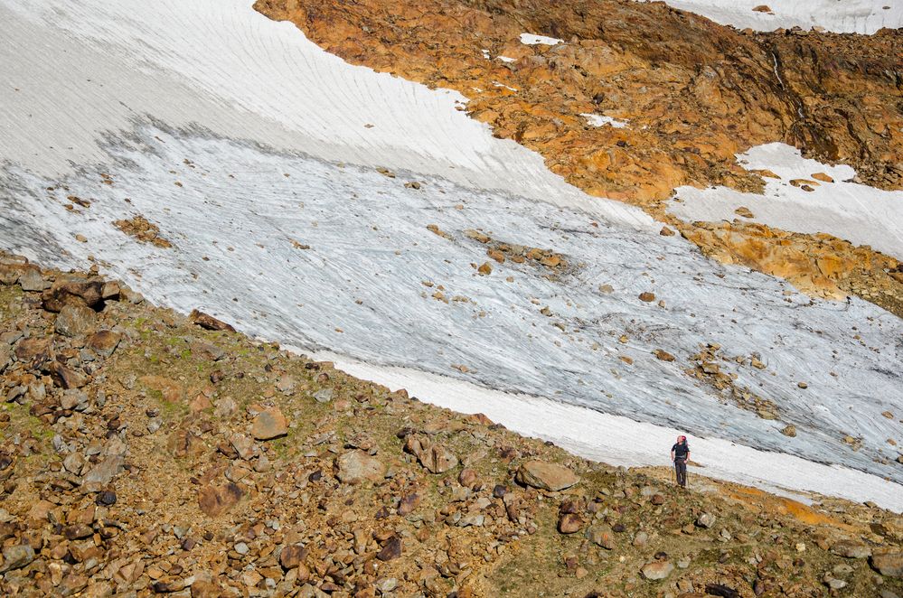 Am Rande des Gletscher