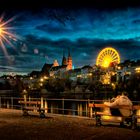 Am Rhein bei Basel im Herbst