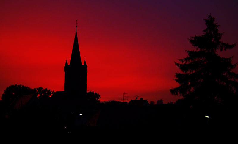 Am roten Himmel