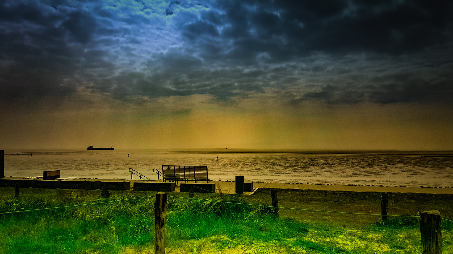 Am Sandstrand Familienlagune Perlebucht in Büsum