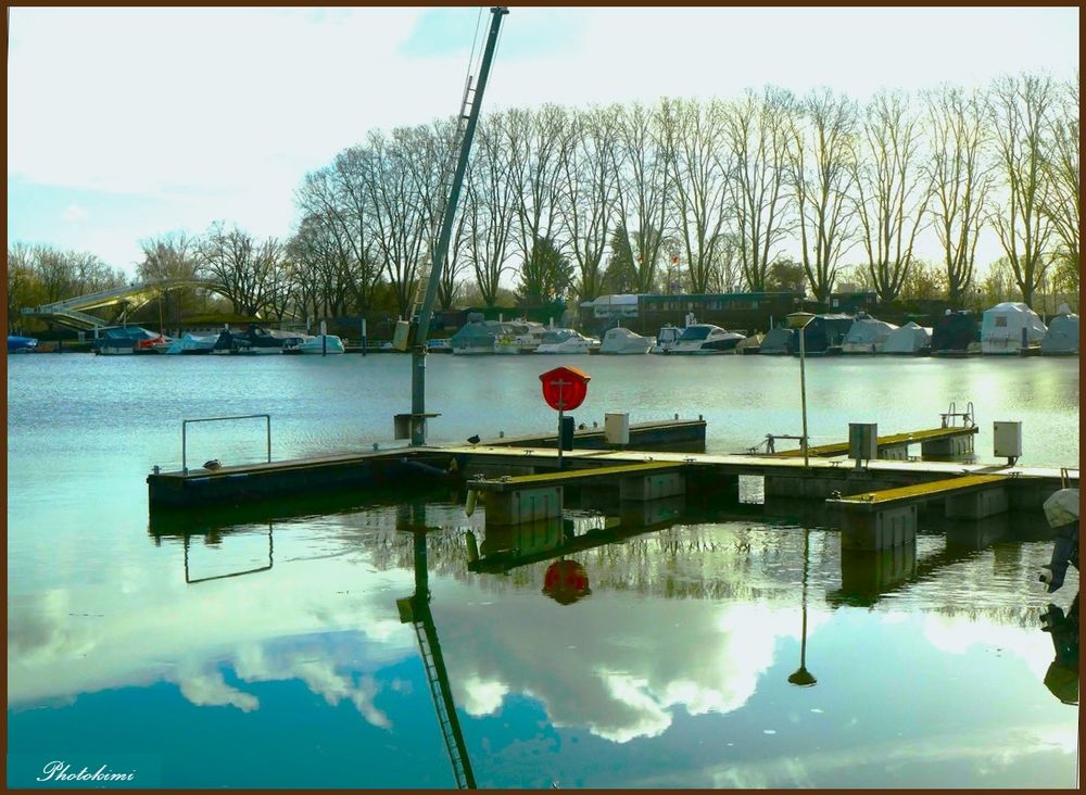 Am Schiersteiner Hafen (IV) Foto & Bild landschaft, projekte, bach