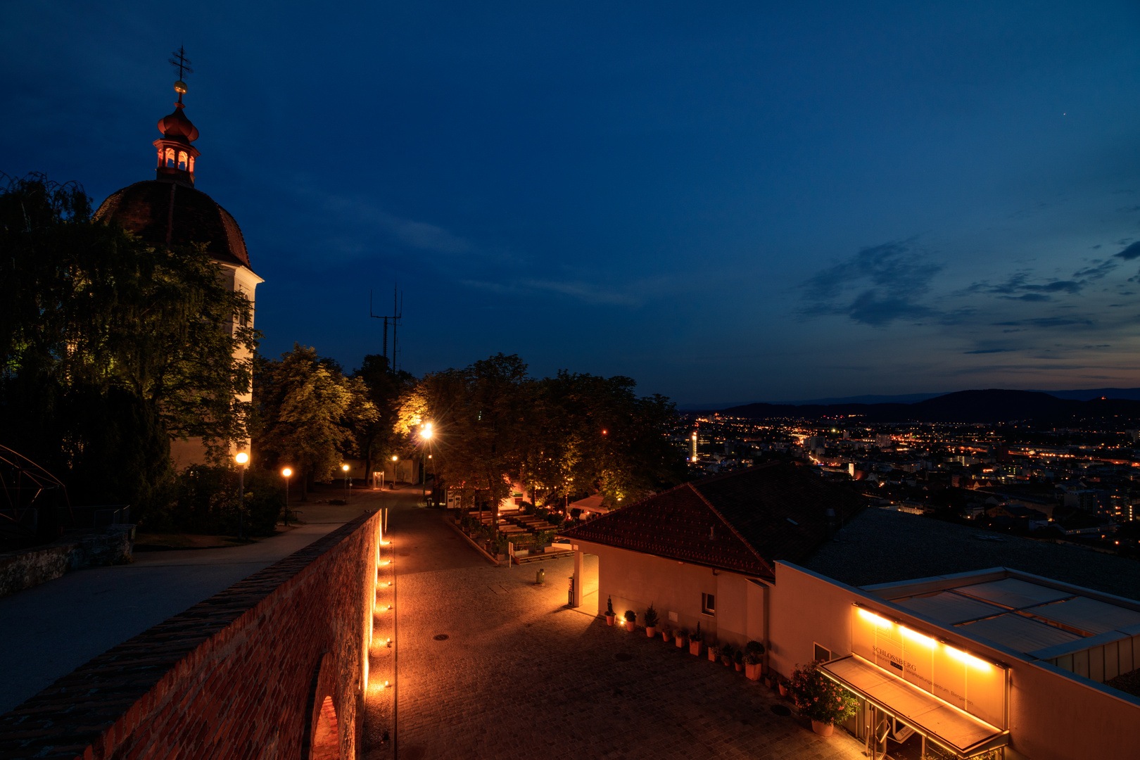 Am Schlossberg / Aussicht über Graz