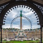 Am Schlossplatz in Stuttgart...