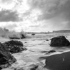 am schwarzen Strand Reynisfjara in Island