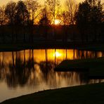 Am See beim Sonnenuntergang