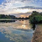 am see sonnenaufgang im wolken