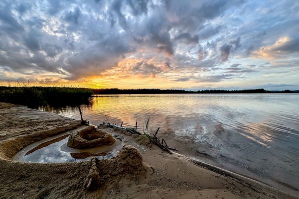 Am Senftenberger See geht der Tag zu Ende