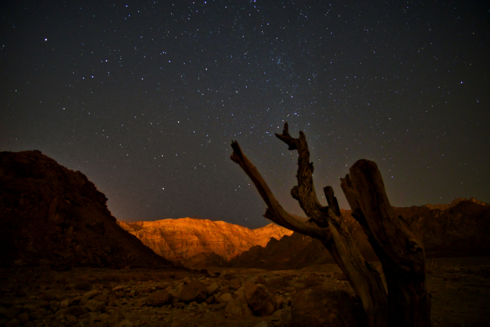 Am Shehoret-Canyon in der Negev im Süden Israels