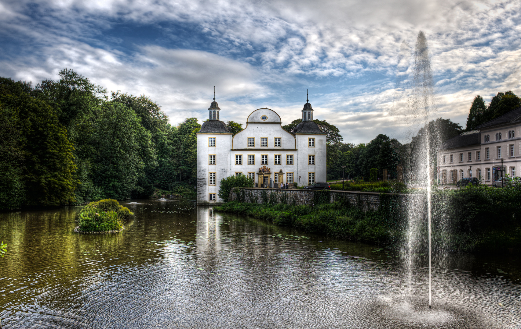 Am späten Nachmittag am Schloß Essen-Borbeck