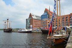 Am Stadthafen während der Hanse Sail 2013 in Rostock