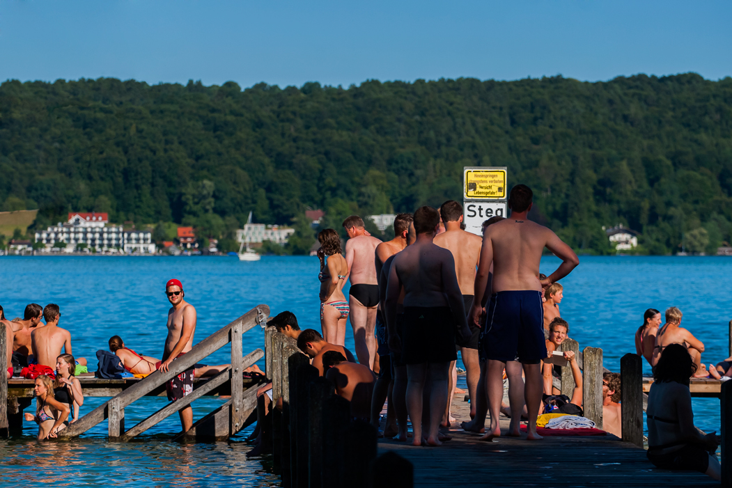 Am Steg Nr. 4 im Paradis zu Possenhofen.