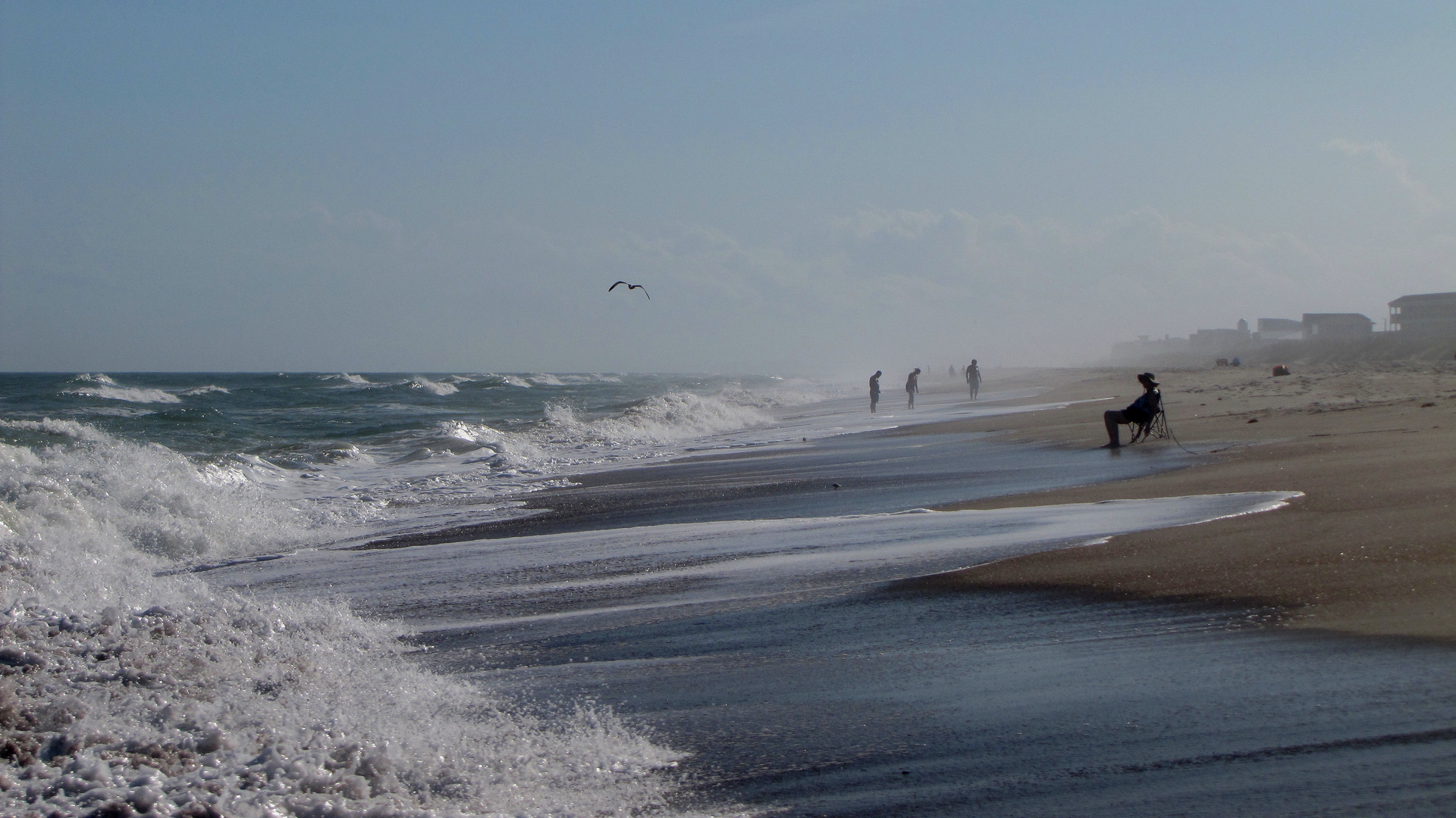 Am Strand.