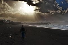 Am Strand auf den Azoren