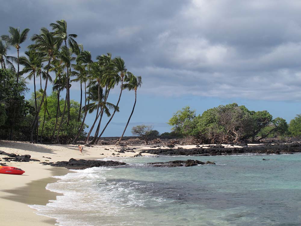 Am Strand auf der Insel Hawaii