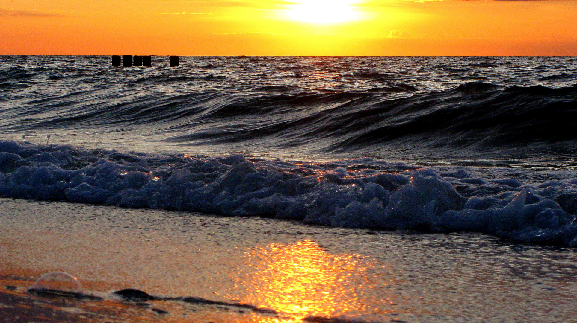 am Strand...