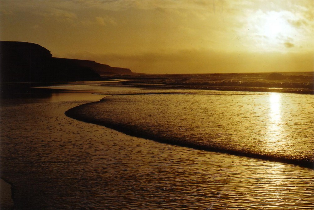 Am Strand der "Star American"