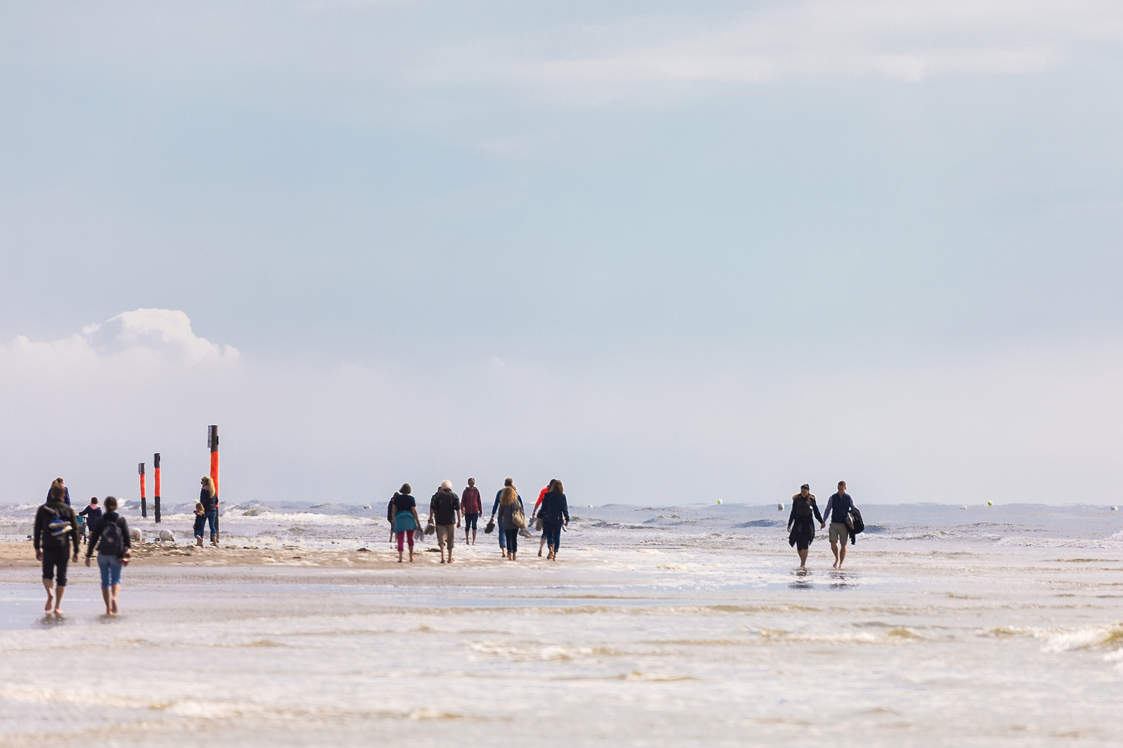 Am Strand entlang