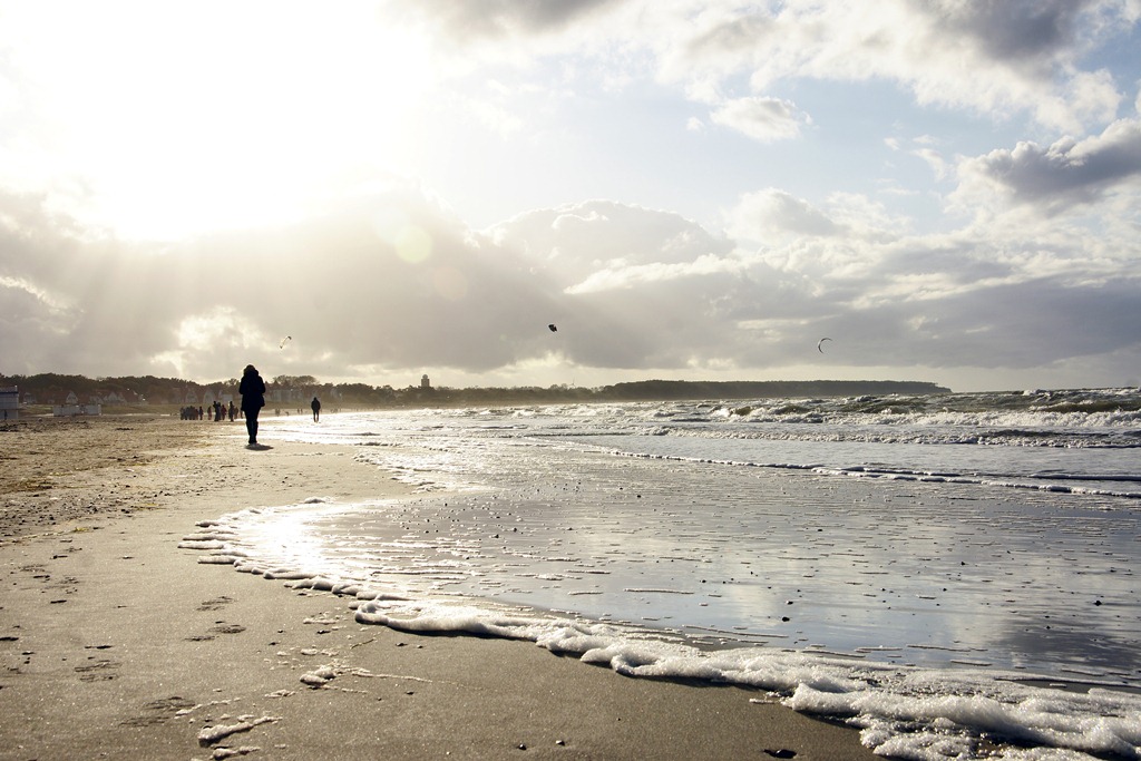 Am Strand entlang