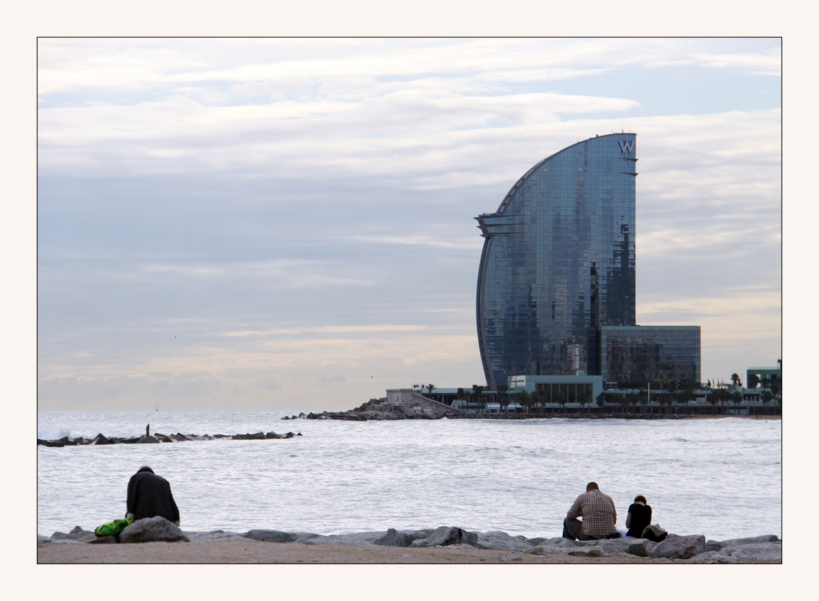 am Strand in Barcelon 5