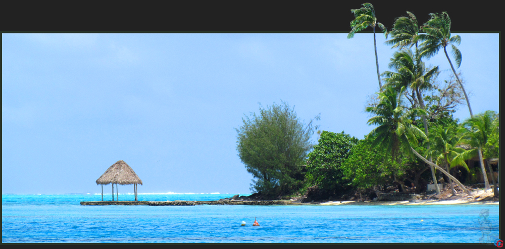 Am Strand in Bora Bora 