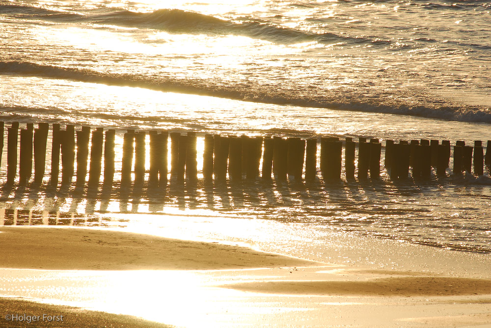 Am Strand in der Abendsonne