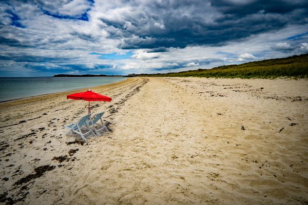 Am Strand in der Normandie