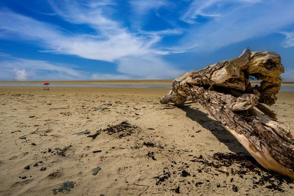 Am Strand in der Normandie