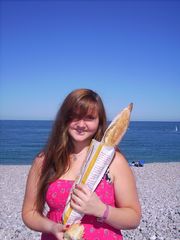 am Strand in Fécamp