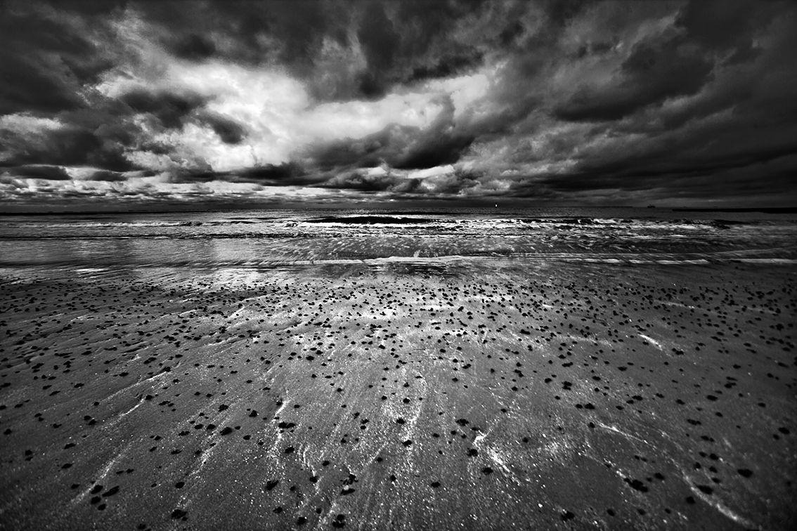 Am Strand kalte Boe