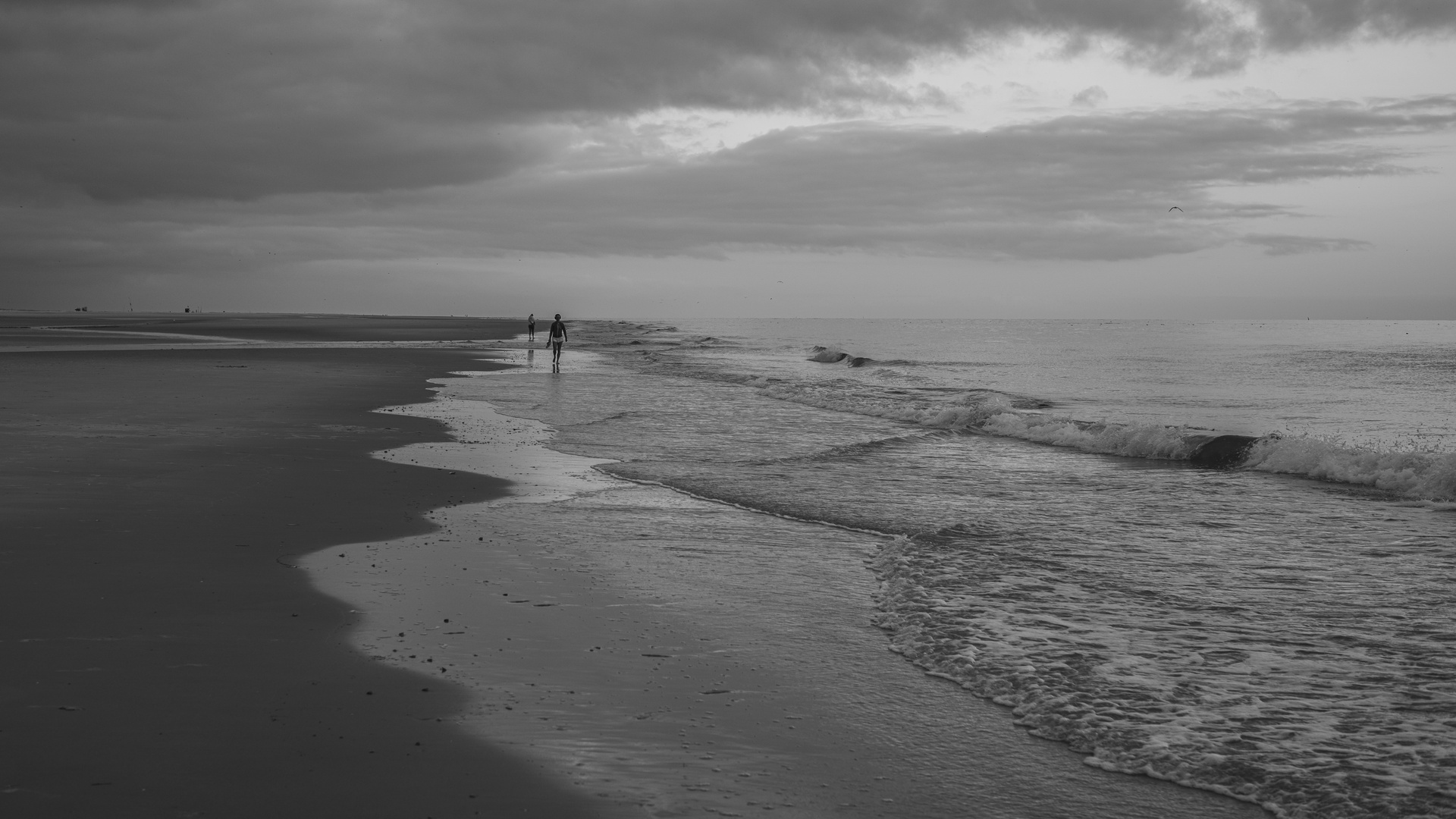 Am Strand, nach Sonnenuntergang -3