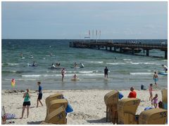 Am Strand nahe der Seebrücke