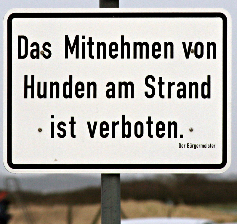 Am Strand verboten ...