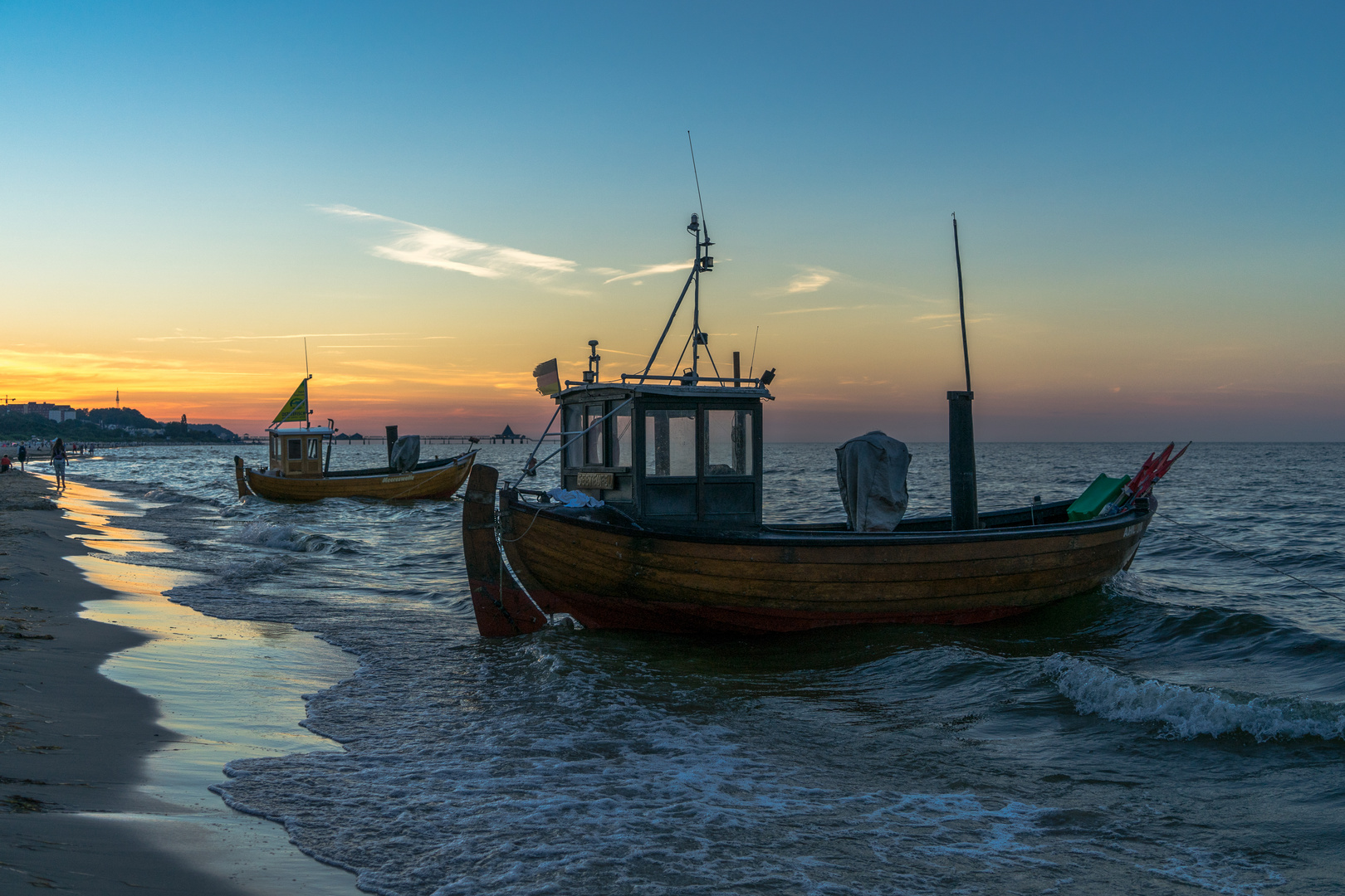  Am Strand von Ahlbeck auf Usedom.