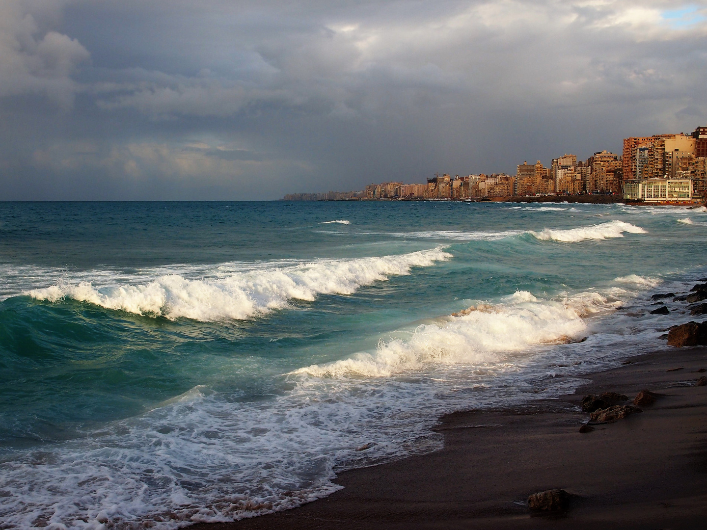 am Strand von Alexandria