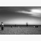 am Strand von Barcelona...