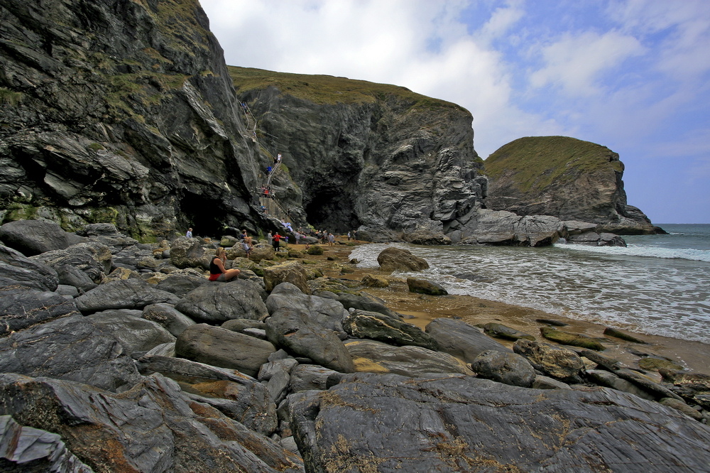 Am Strand von Bedruthan Steps, Cornwall