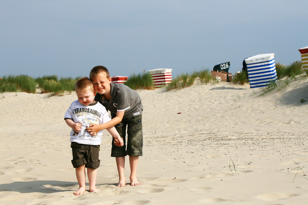 Am Strand von Borkum