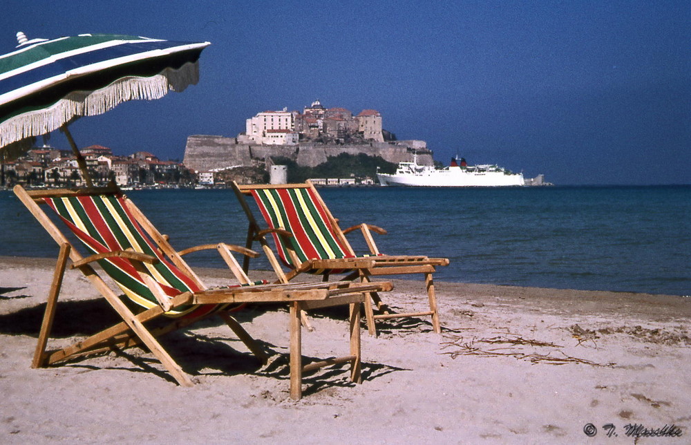 Am Strand von Calvi 1966