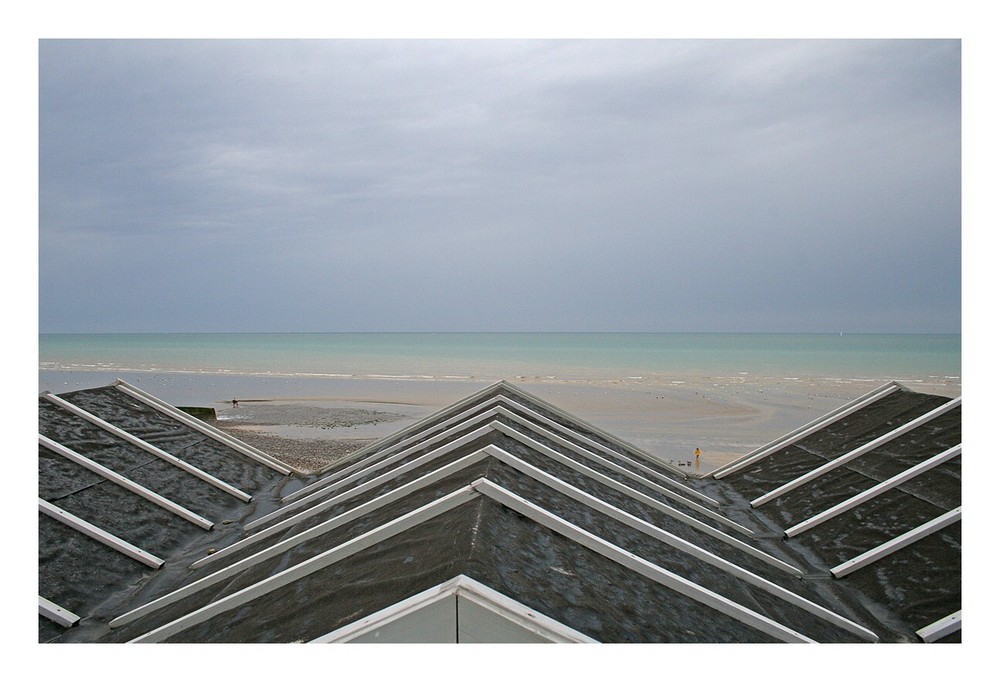 am Strand von "Fleures de Roses" in der Normandie