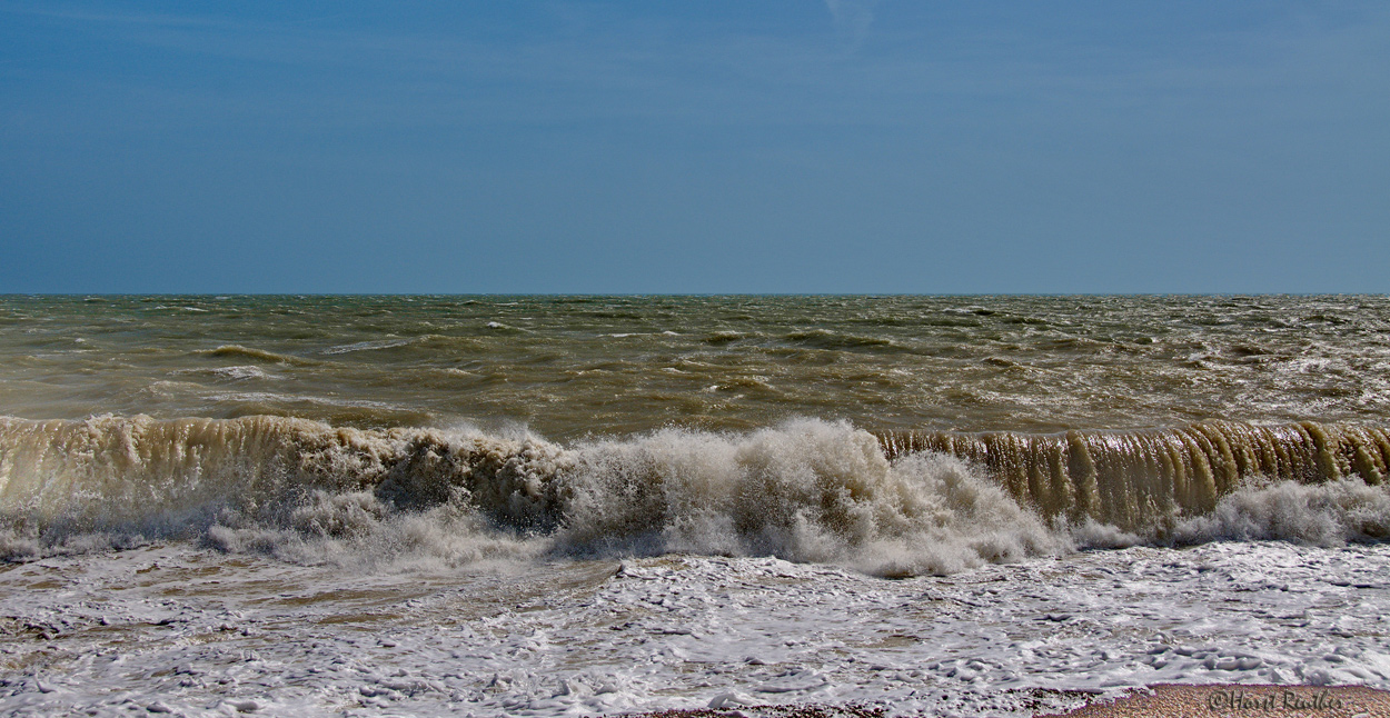 Am Strand von Hastings in Südengland